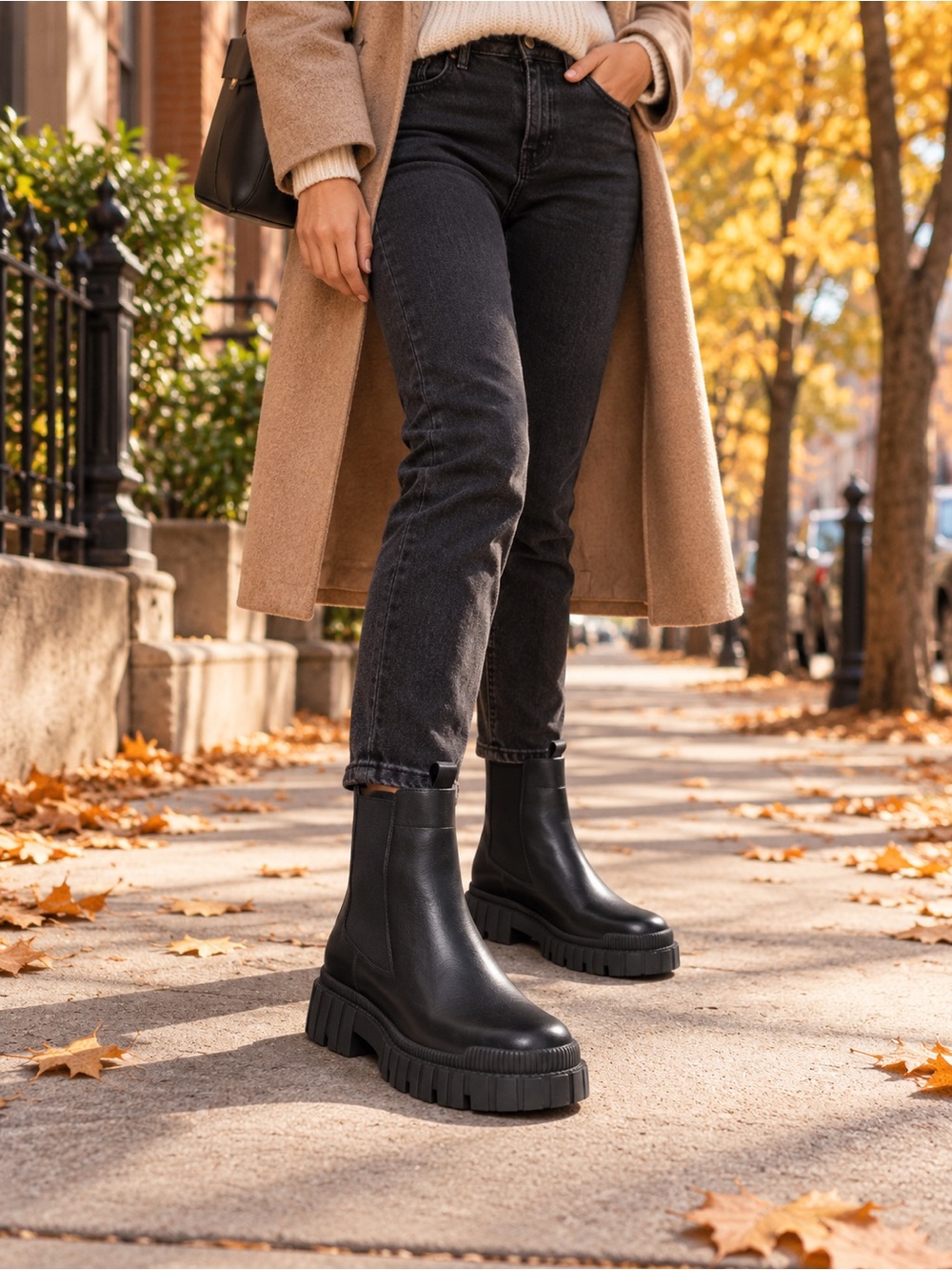 ALDO Black Waterproof Winter Chelsea Boots – US 10